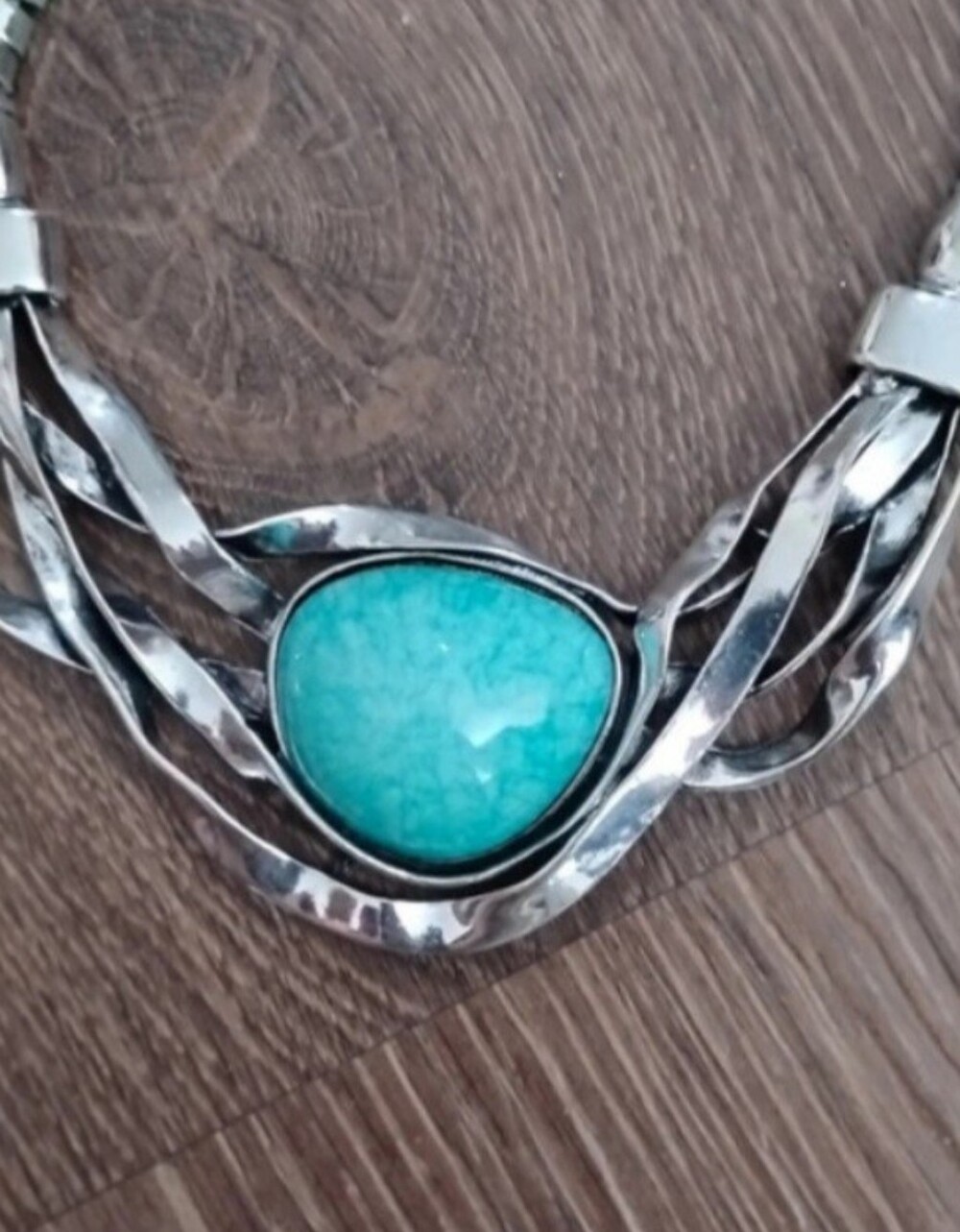 Necklace with Turquoise Blue Stone